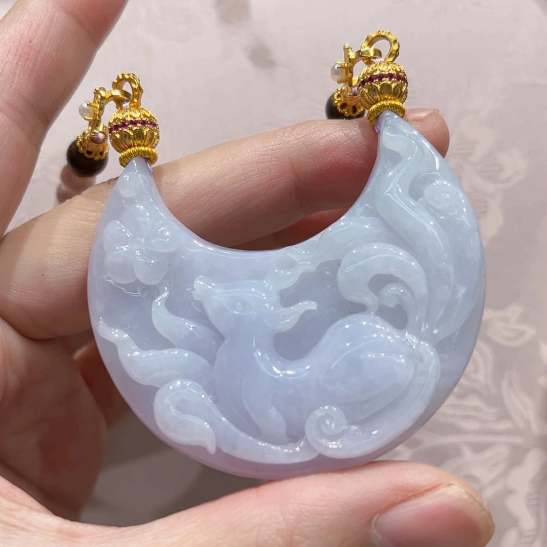 翡翠合金吊坠(赠链)国风