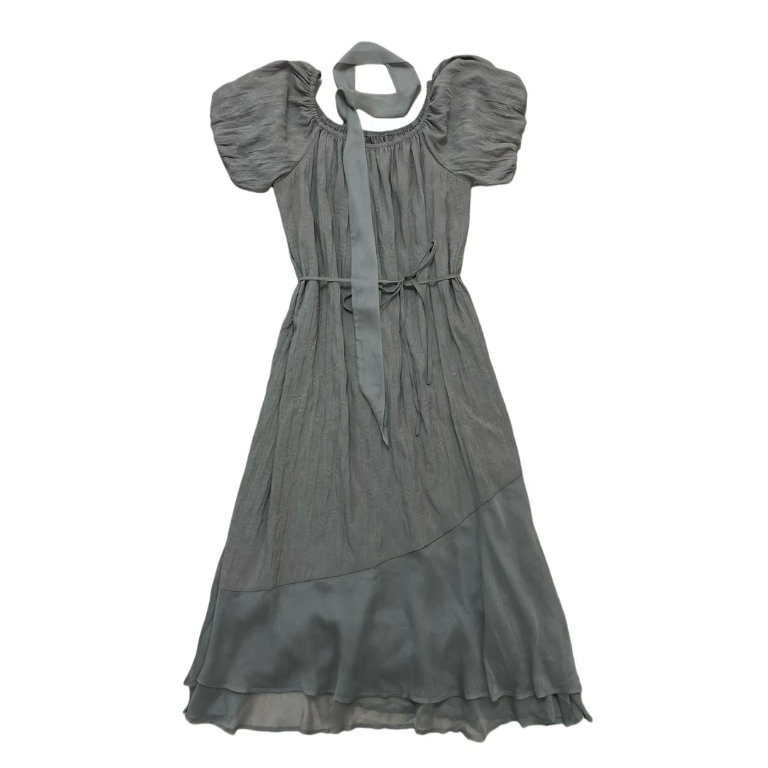 一字肩褶皱拼接连衣裙