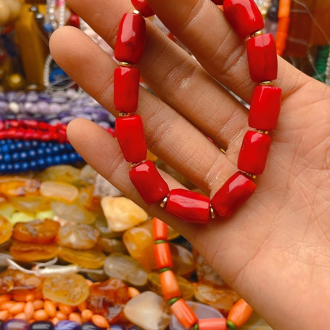 玛瑙/玉髓珠宝半成品未镶嵌三姑娘手链1条