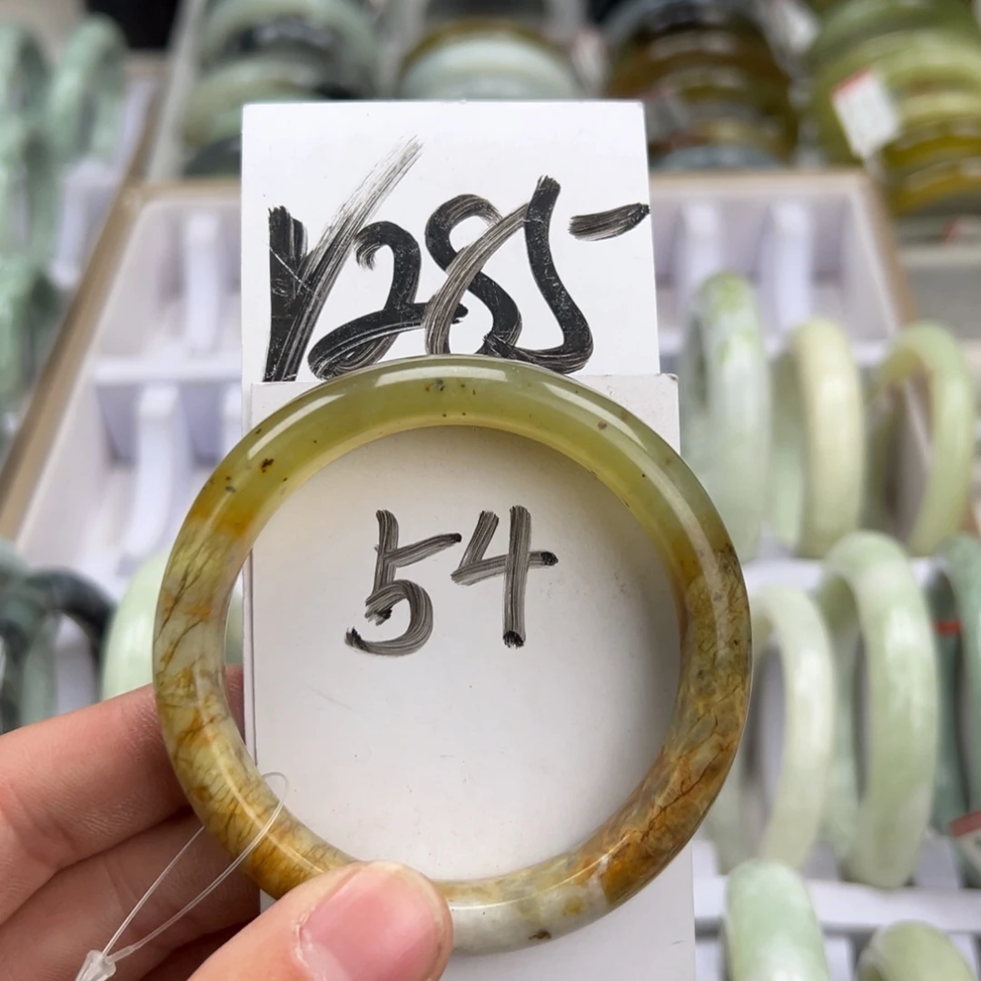 岫玉手镯未镶嵌天然岫玉微瑕