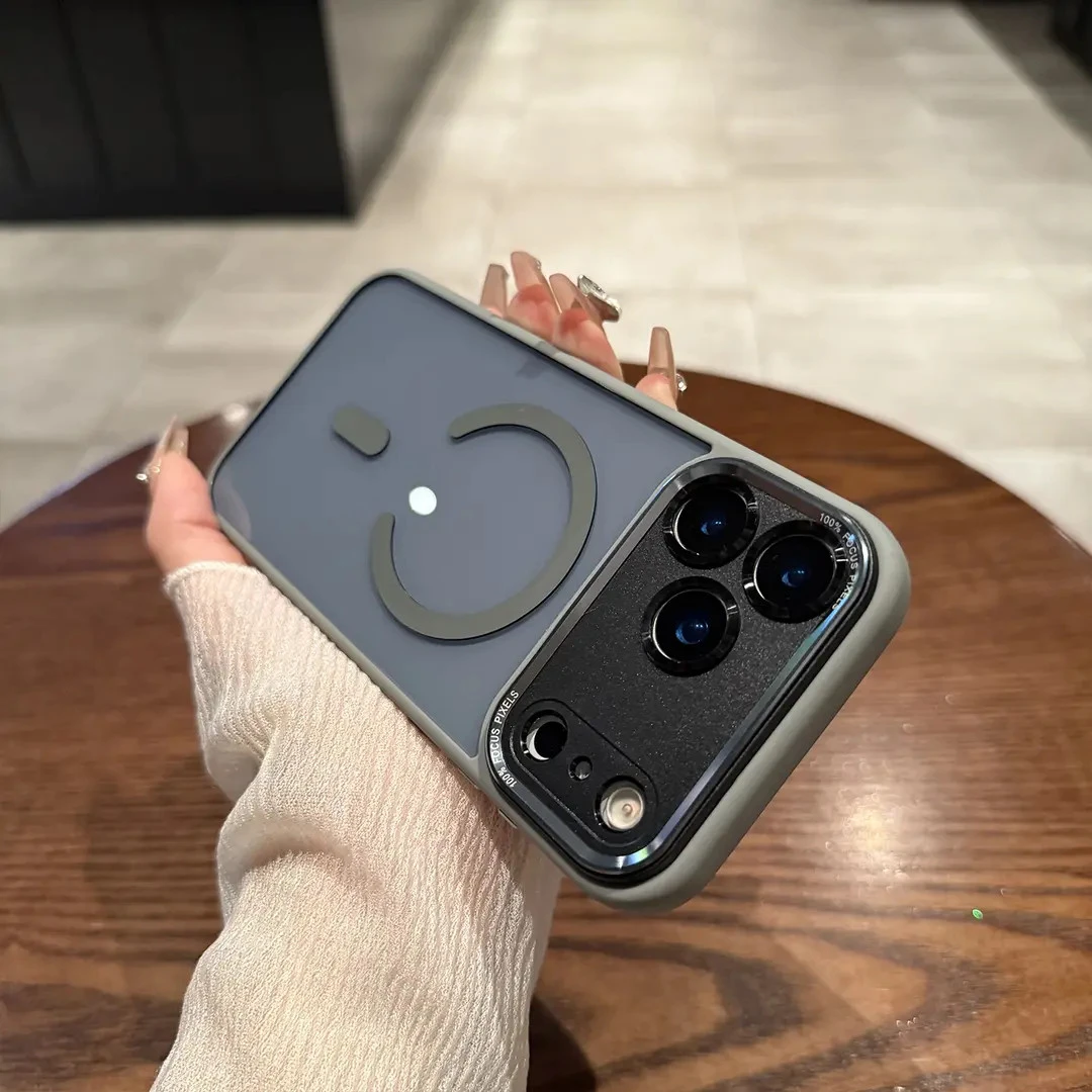 适用于苹果17promax手机壳金属镜头磁吸充电透明防摔iPhone17pro