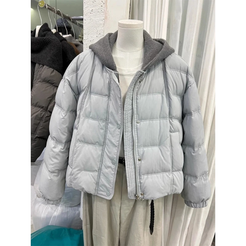 欧货高级感连帽面包服外套2025冬季大码胖MM休闲加厚保暖棉衣棉袄