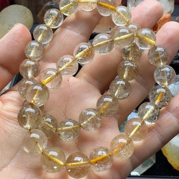 石材发晶手链福利