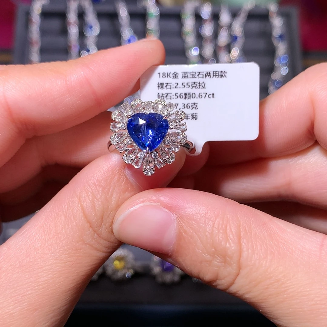 【闪购商品】蓝宝石戒指18K金镶嵌