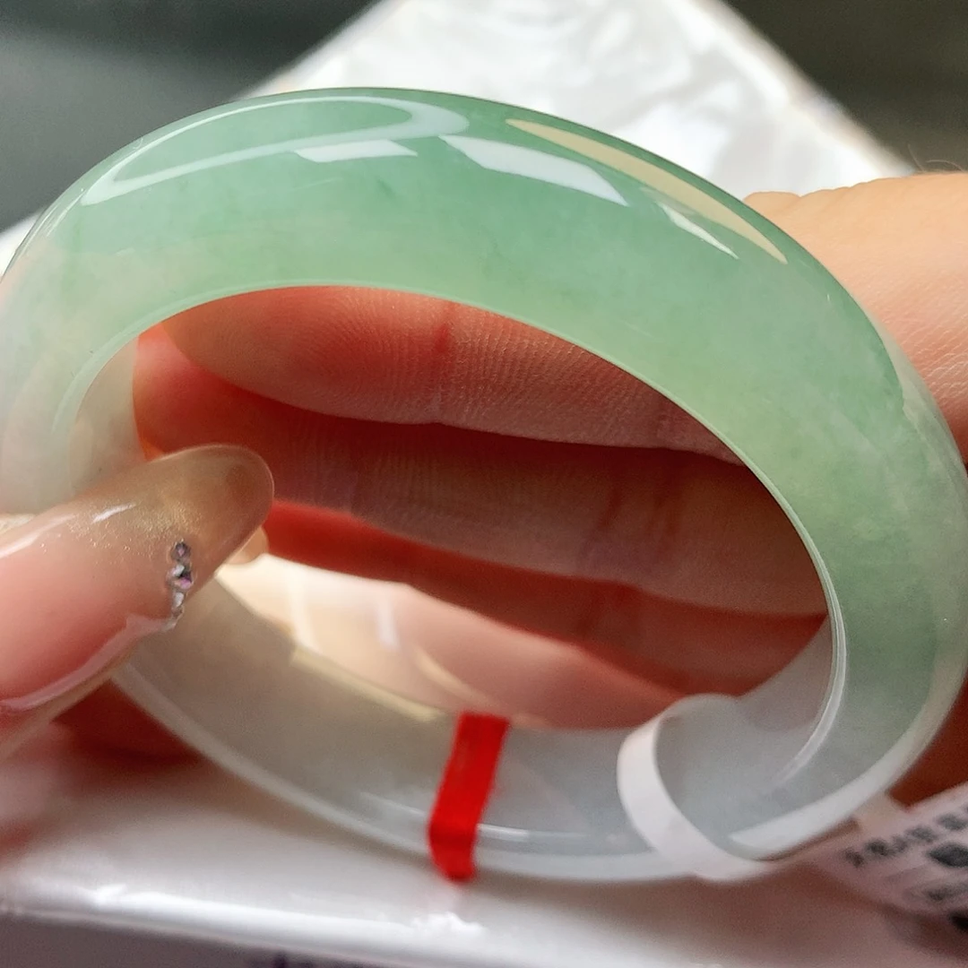 未镶嵌手镯翡翠纯天然A货翡翠冰胶半山水2761号