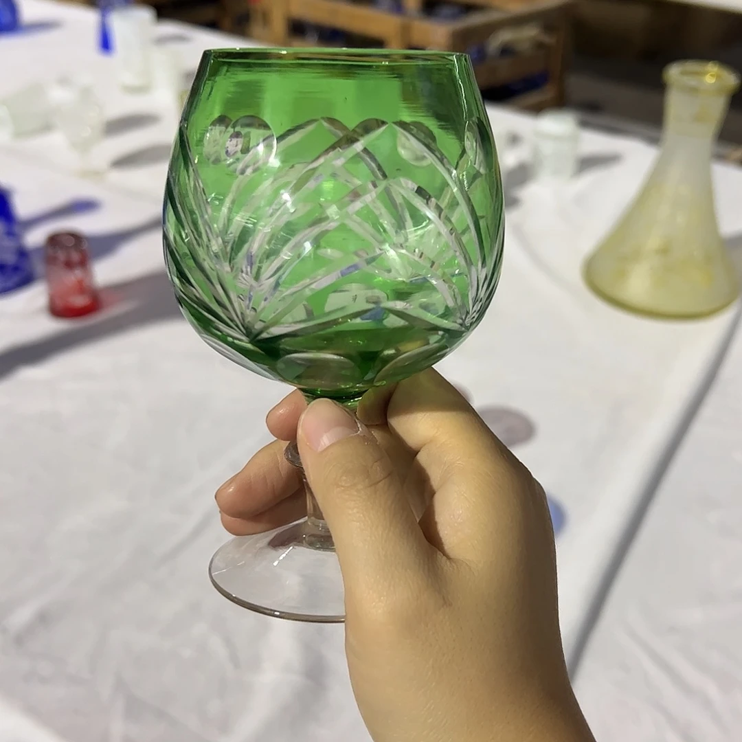 水晶玻璃平底款微瑕一个