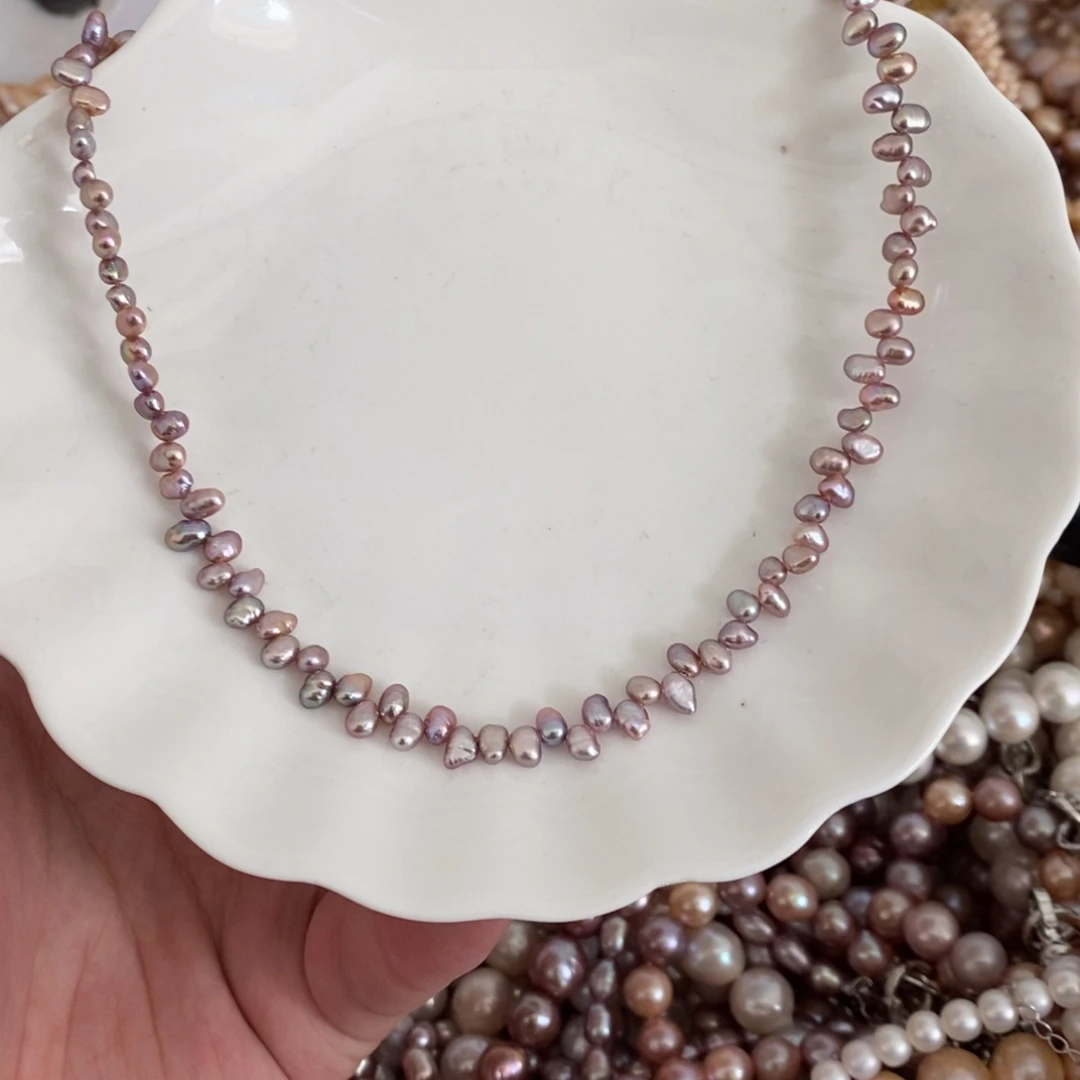 银S925镶嵌淡水珍珠天然淡水珍珠无人工干预6