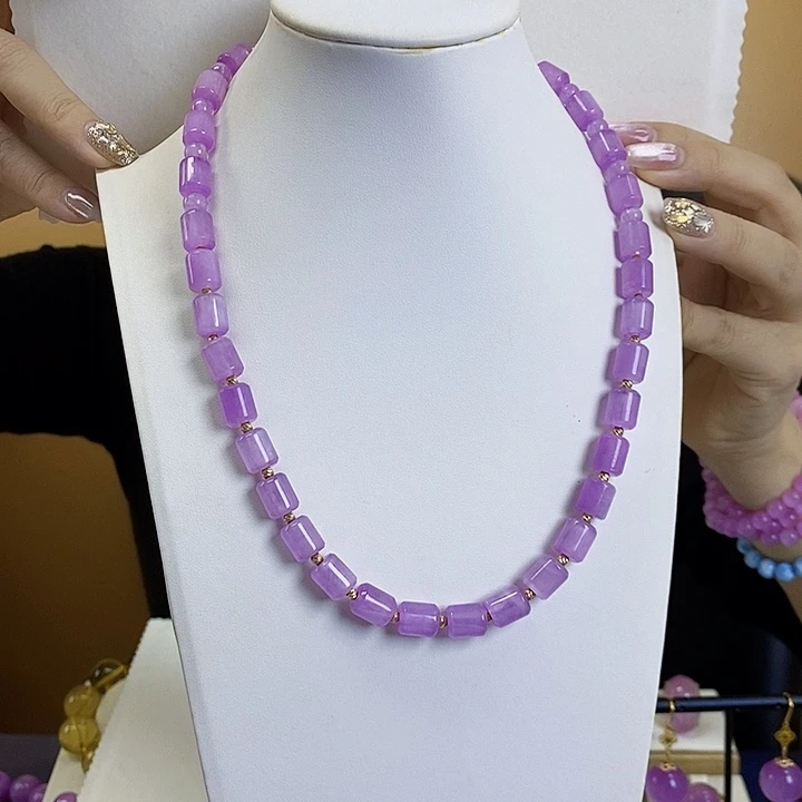 锂辉石紫锂辉高冰收藏级项链未镶嵌