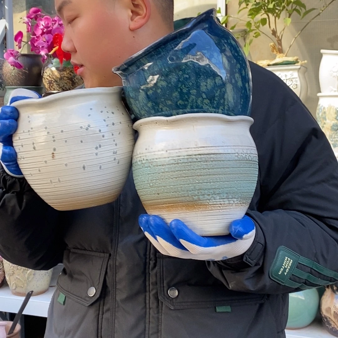 紫砂花盆口15高15福利