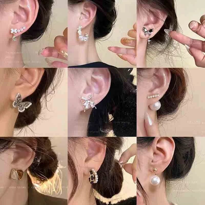 铜合金耳饰 500-699轻奢高级感气质百搭韩版耳环合集