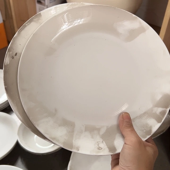 国营尾货骨瓷哥本大盘一对口径25