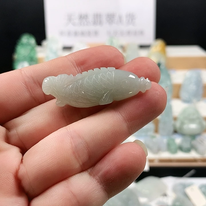 吊坠(不含链)未镶嵌翡翠65鱼