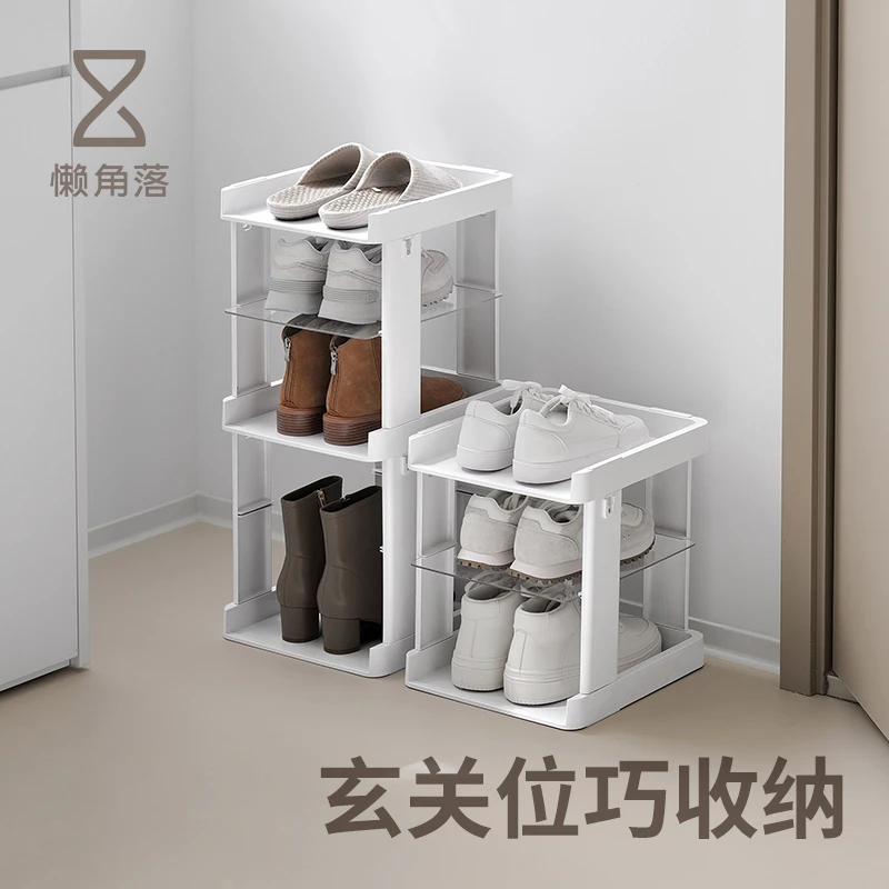 懒角落鞋子收纳架多层鞋柜家用门口窄款简易入户省空间楼道外分层