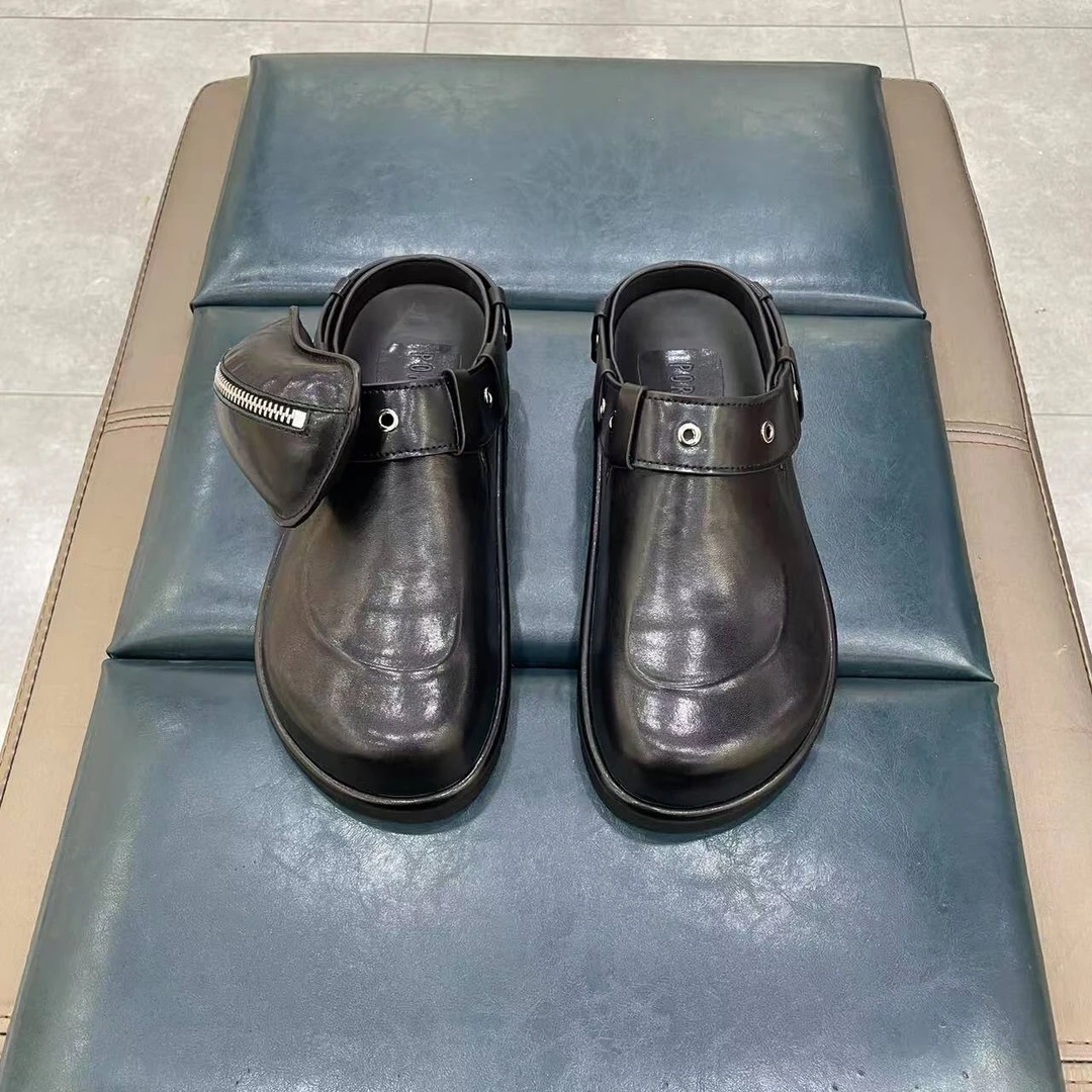 c332波斐2025新款穆勒包包拖鞋小众平底休闲外穿懒人半拖鞋女