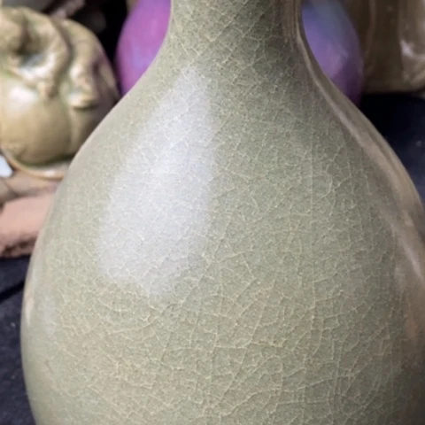碗临汝东沟窑翠青长颈瓶