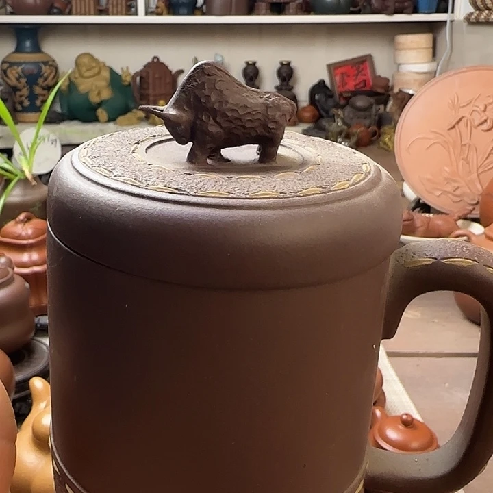 东***星紫泥茶壶原矿紫砂