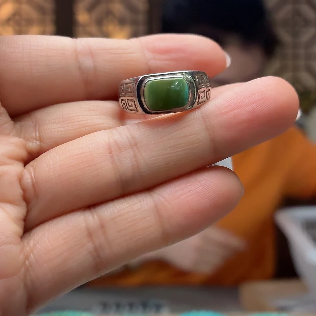 银S925镶嵌绿松石珠宝奇石