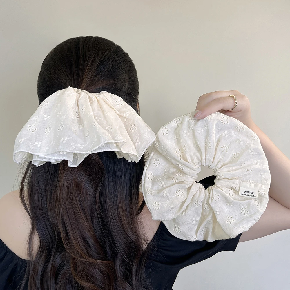 发绳日韩温柔气质发圈欧美风白色百搭自然原创设计发饰