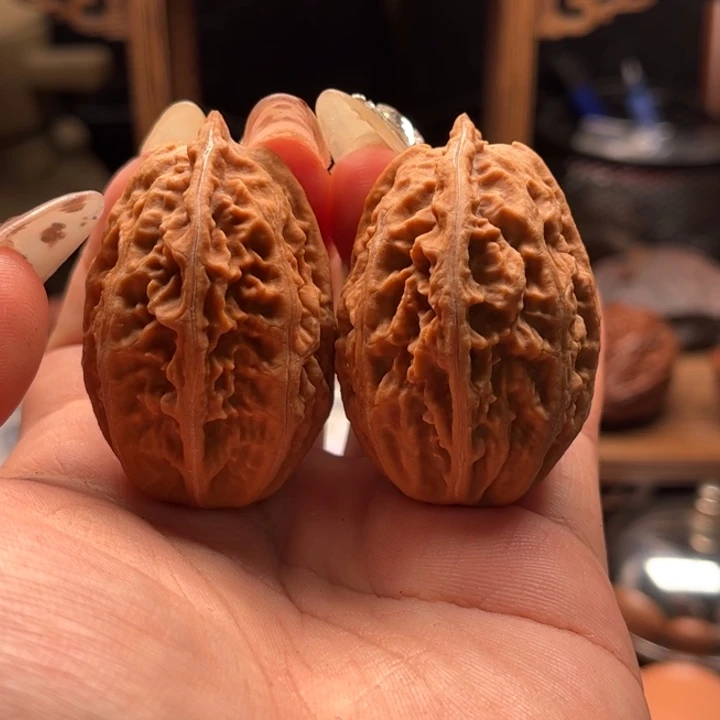 一***莲文玩核桃把件楸大胖94