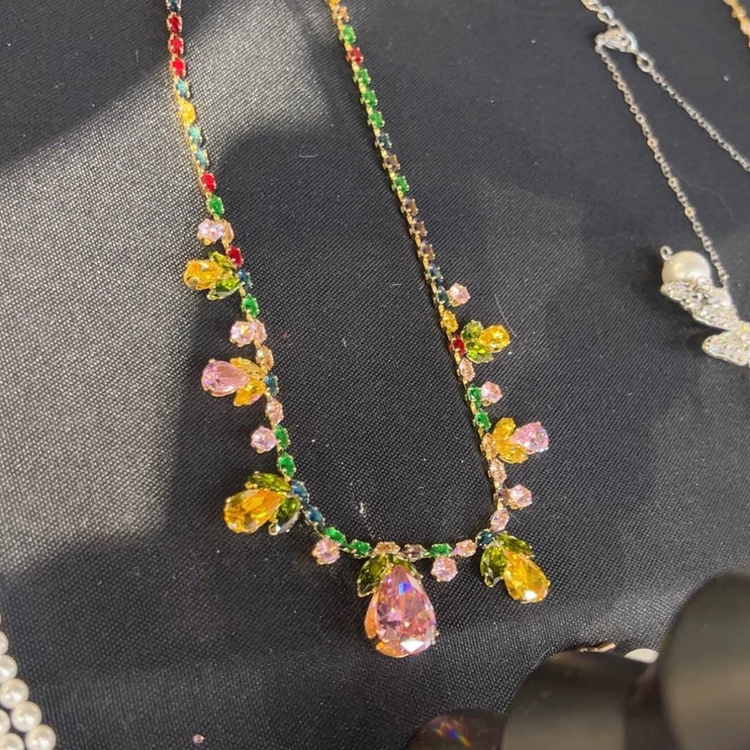 锆石铁合金锆石项链