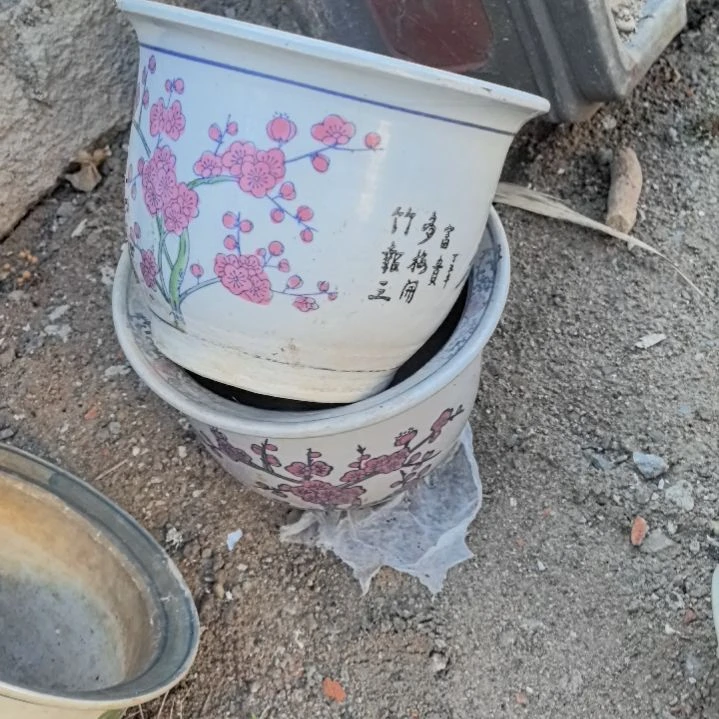 青花瓷金*瓷器花盆而且包邮