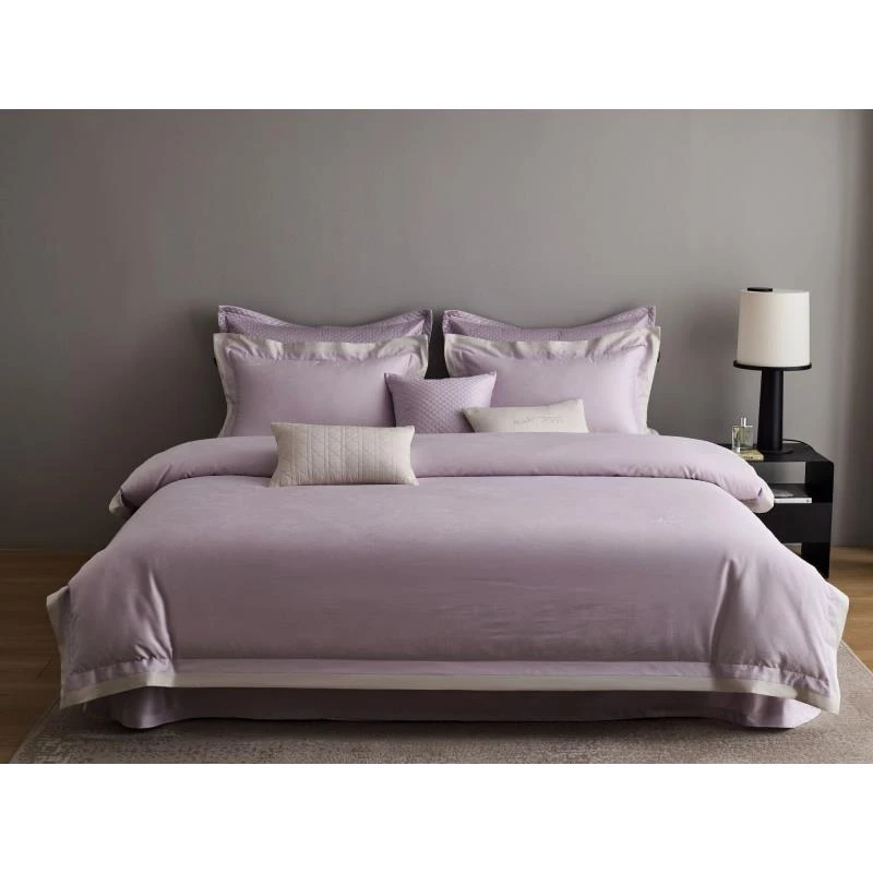 【豆爸专享】MARK CROSS全棉长绒棉暗纹提花小奢绸四件套-幸福