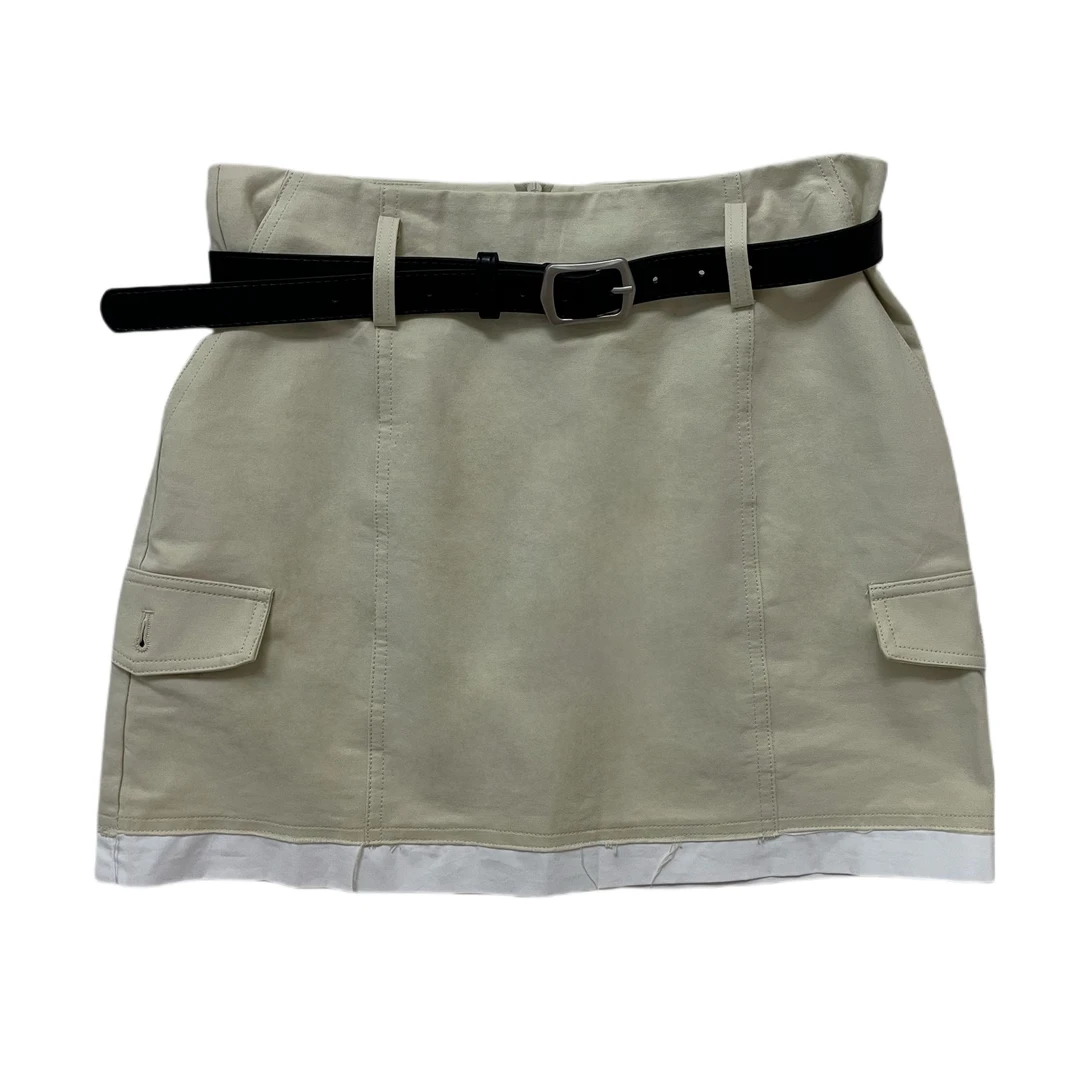 SUCH SAIIA 毛边假两件短裙