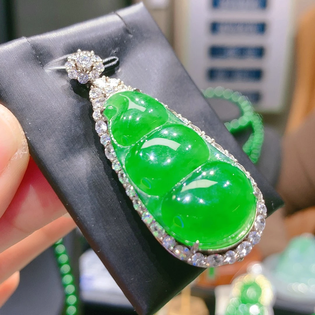 翡翠颈饰银S925镶嵌5甄选qj