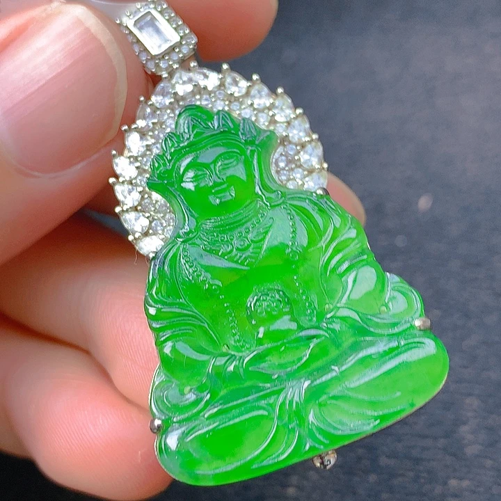 翡翠银S925镶嵌颈饰