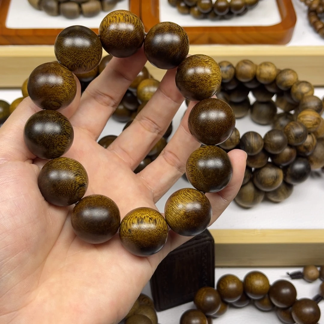 电***叔手串沉香越南芽庄黄棋楠2.0