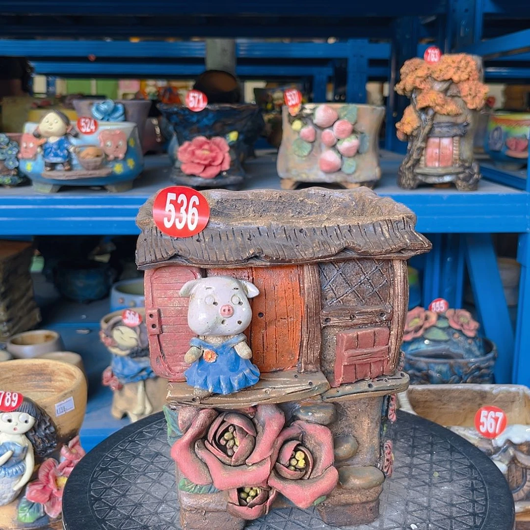 536 号手工花盆陶然花器