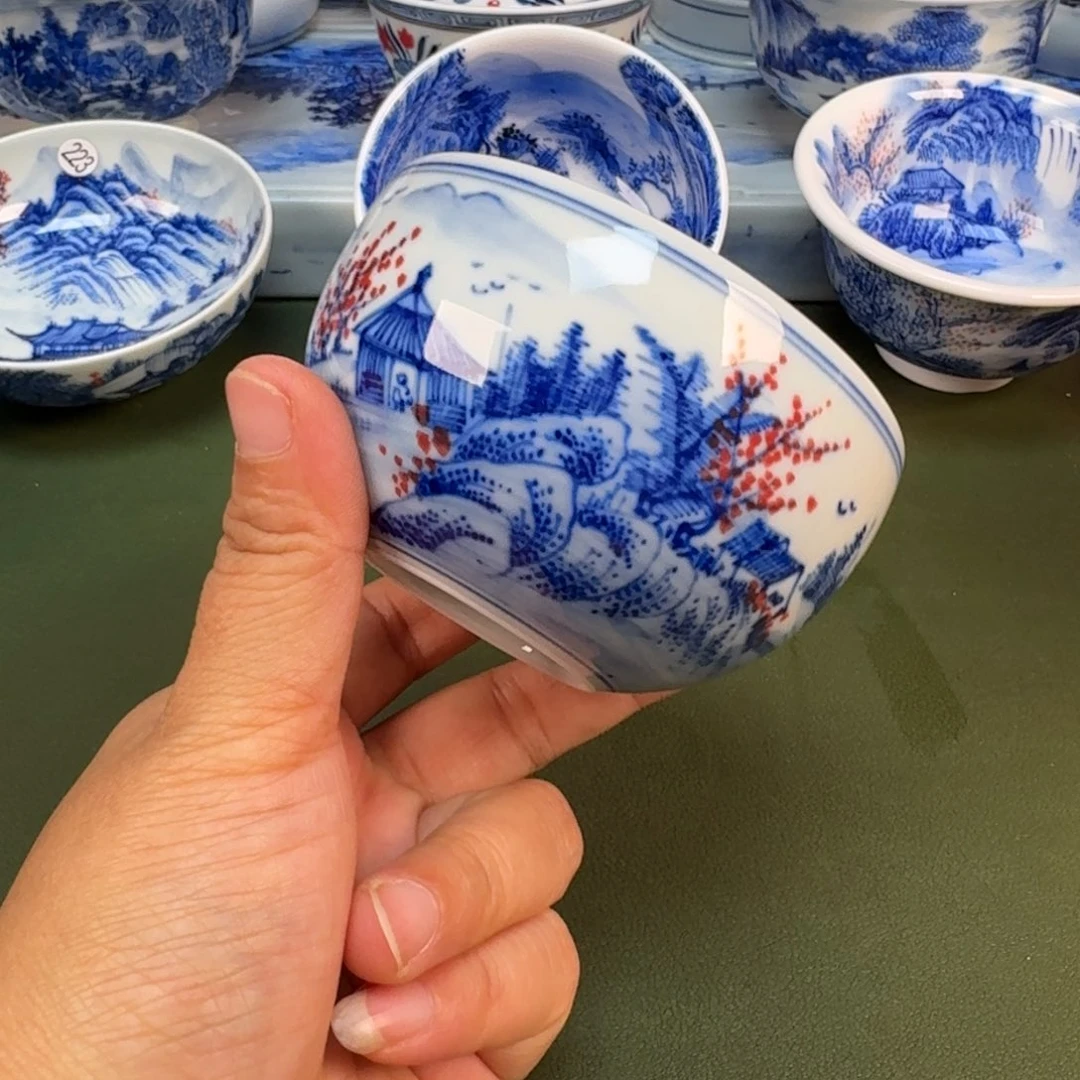 陶景德镇纯手绘茶具圆圆222