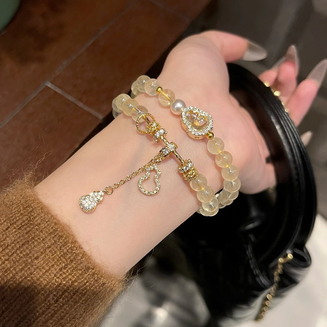 铜合金仿水晶手链 「葫芦」水晶葫芦手链女小众设计高级感手串轻奢