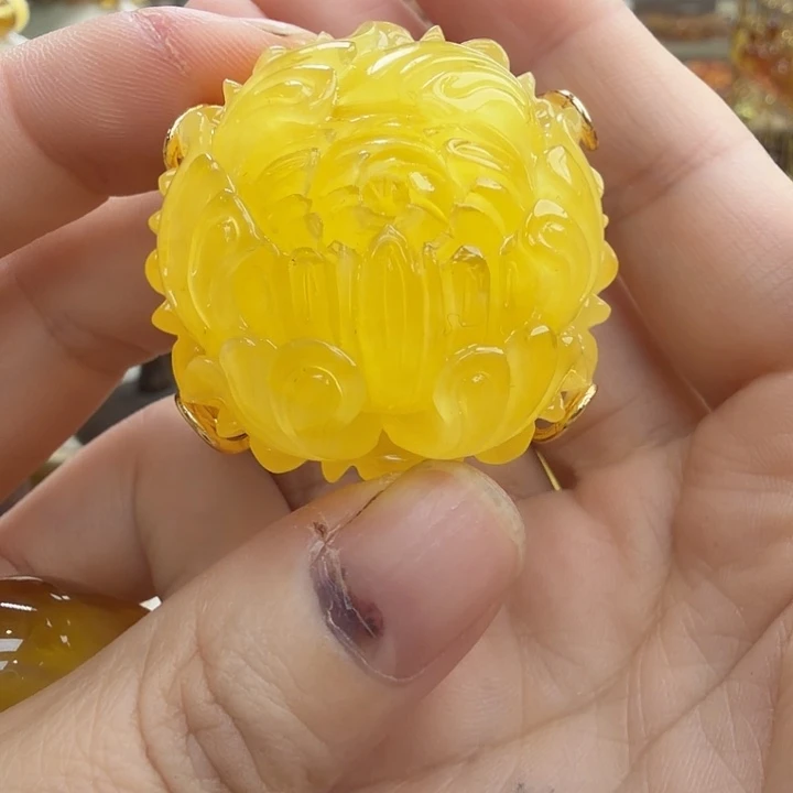 琥珀银S925镶嵌珠宝奇石