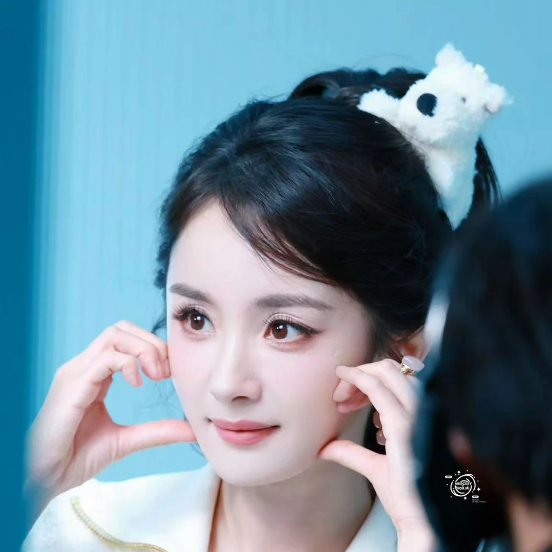 杨幂同款西高地毛绒小狗发夹高颜值可爱少女甜美ins学生发圈配饰