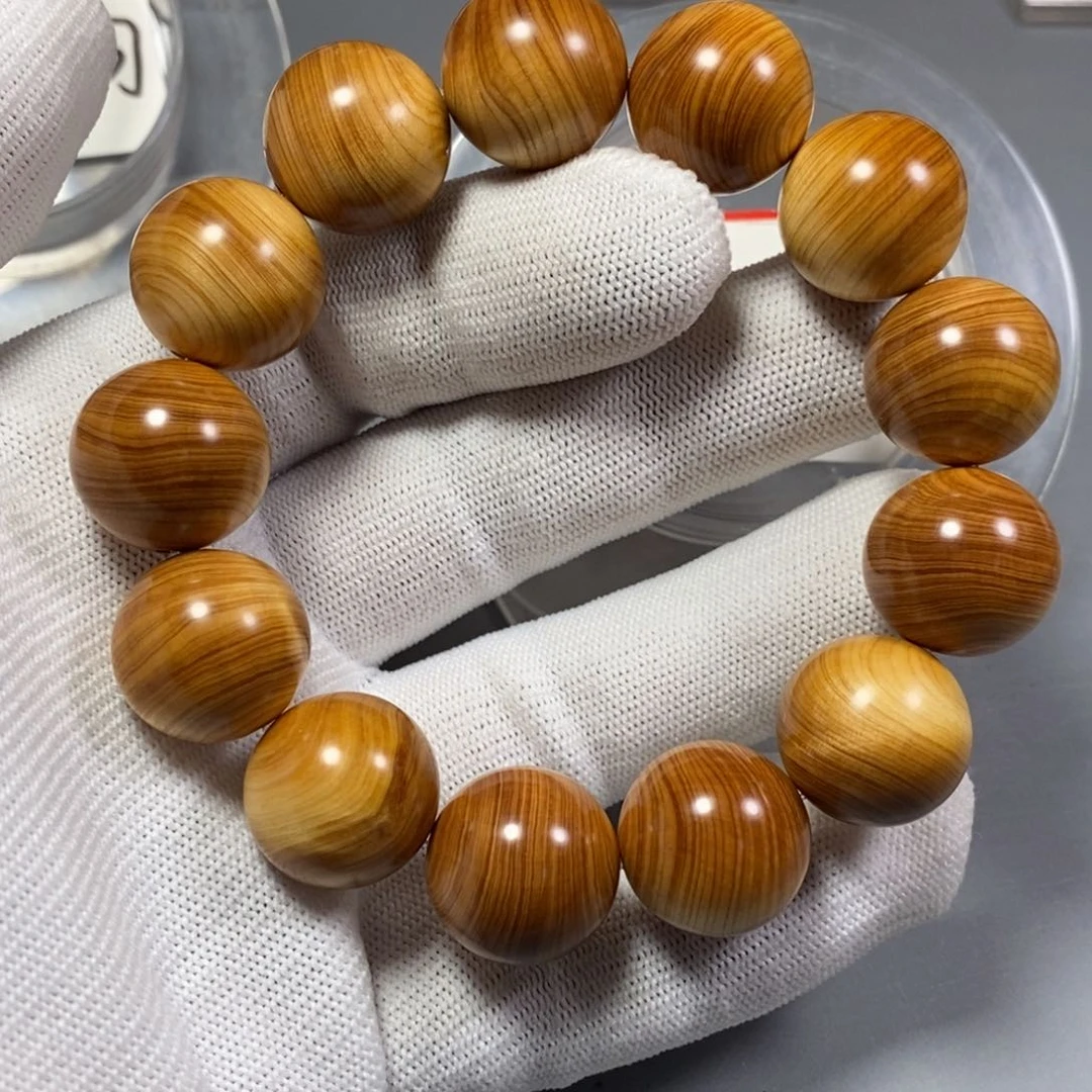 柏木手串/手链内闪南太行陈化崖柏手串红油1.8