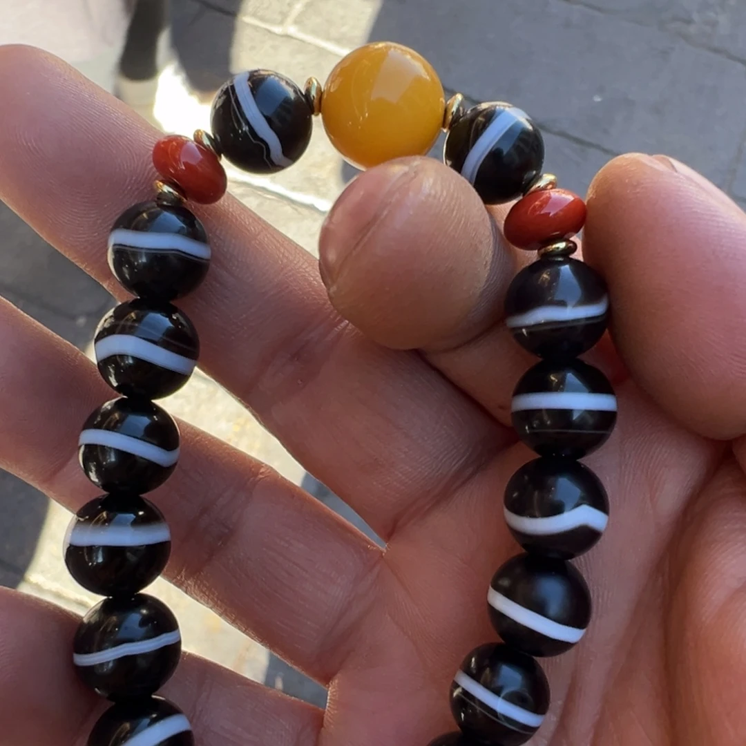 玛瑙/玉髓合金手链拉萨强扎西藏传推荐一件