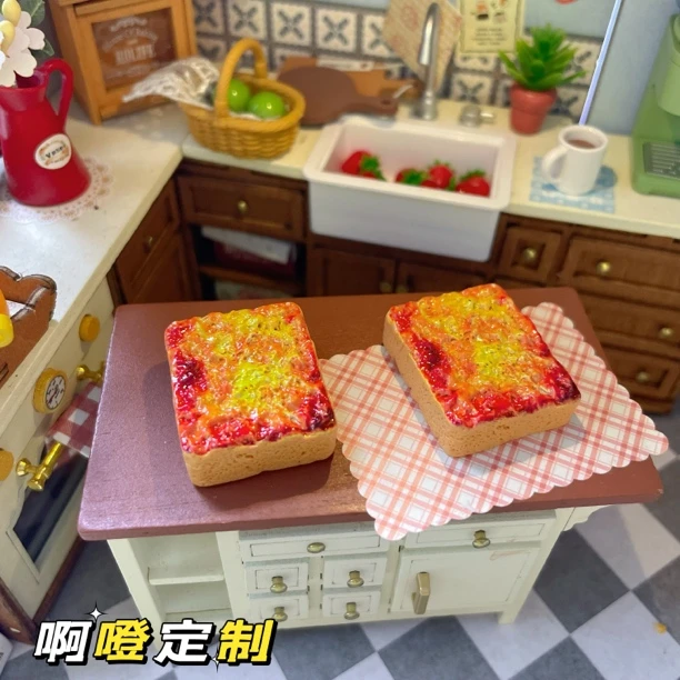 啊噔家定制食玩 奶油胶发夹 挂件树脂DIY配件 装罐玩具微缩摆件