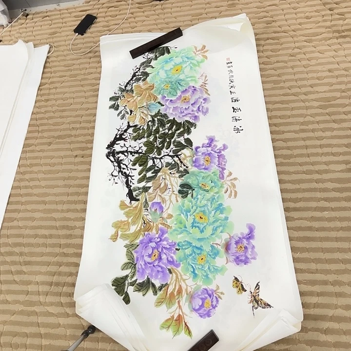 国画花鸟等图案四尺