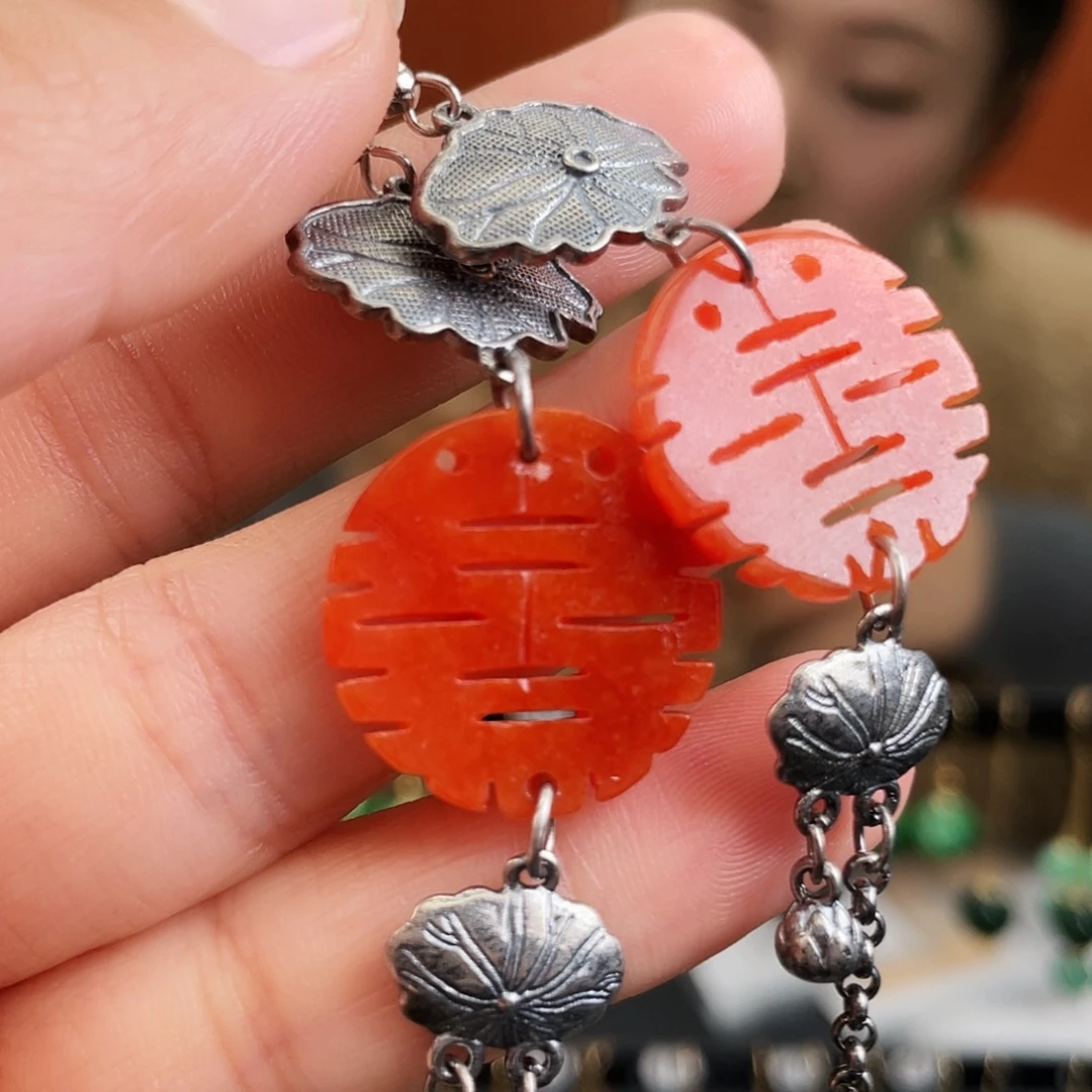 翡翠未镶嵌耳饰饰品