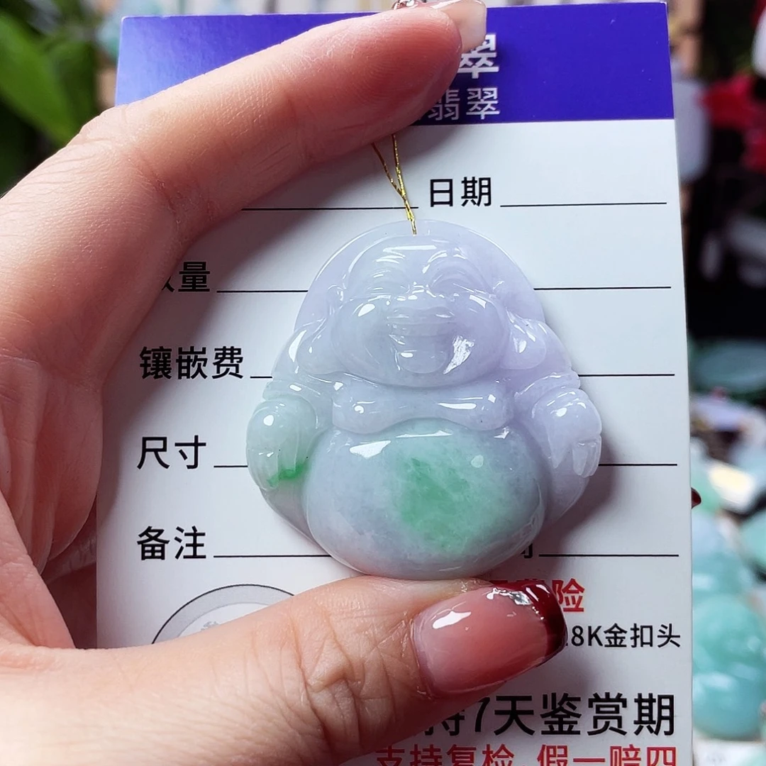 翡翠未镶嵌颈饰佛公29