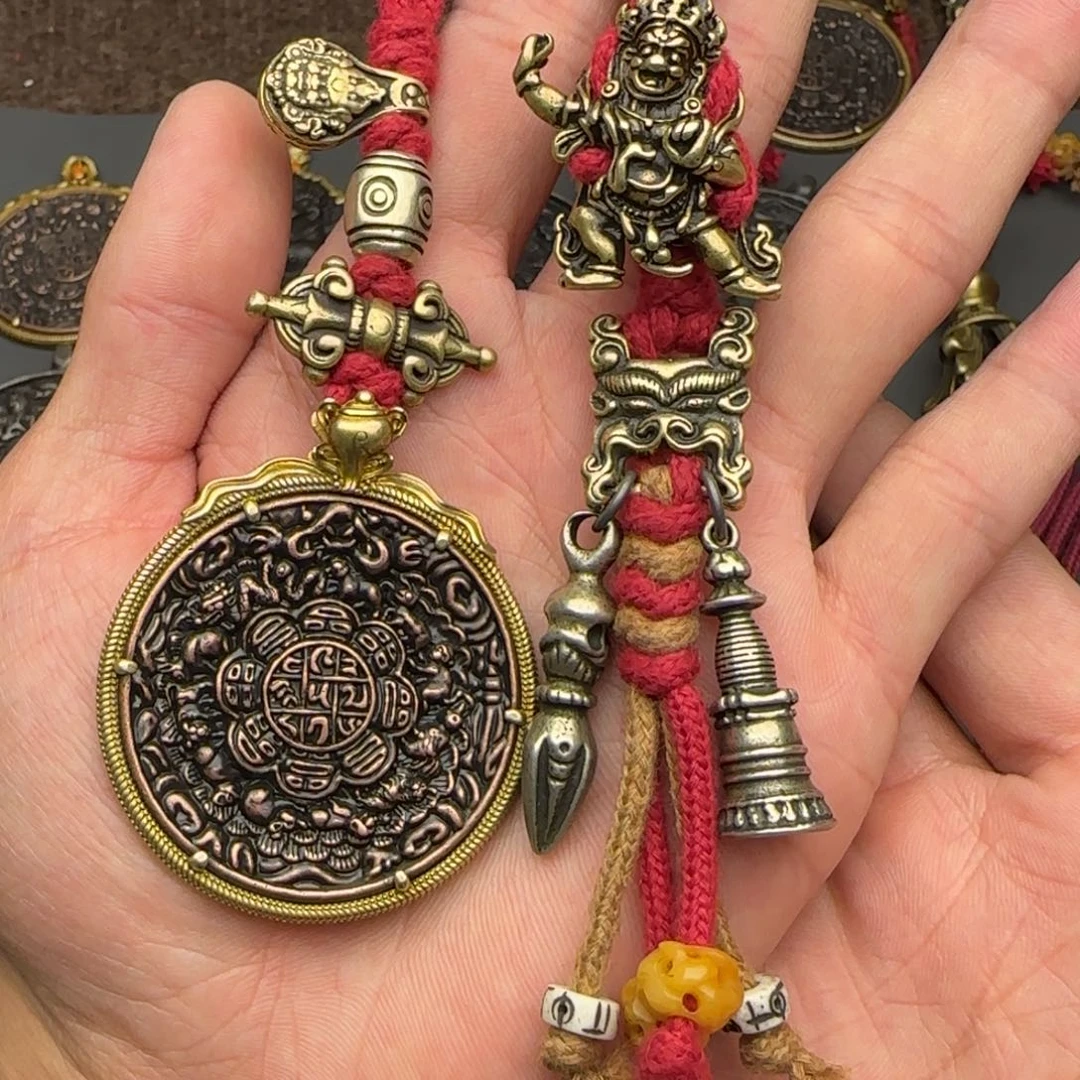 老铜九宫牌吊坠喜欢的来