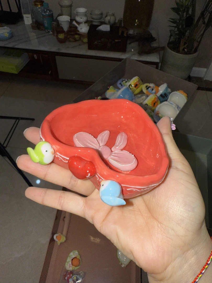 巴洛克爱心碗蓝绿和尚