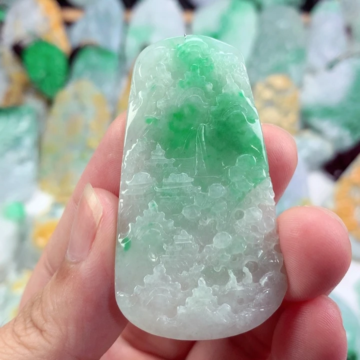 翡翠未镶嵌吊坠(不含链)