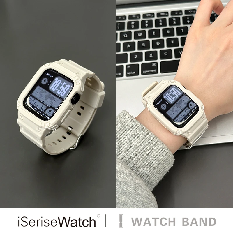 【冰川一体式】iserisewatch适用苹果手表表带iWatchs10全包保护