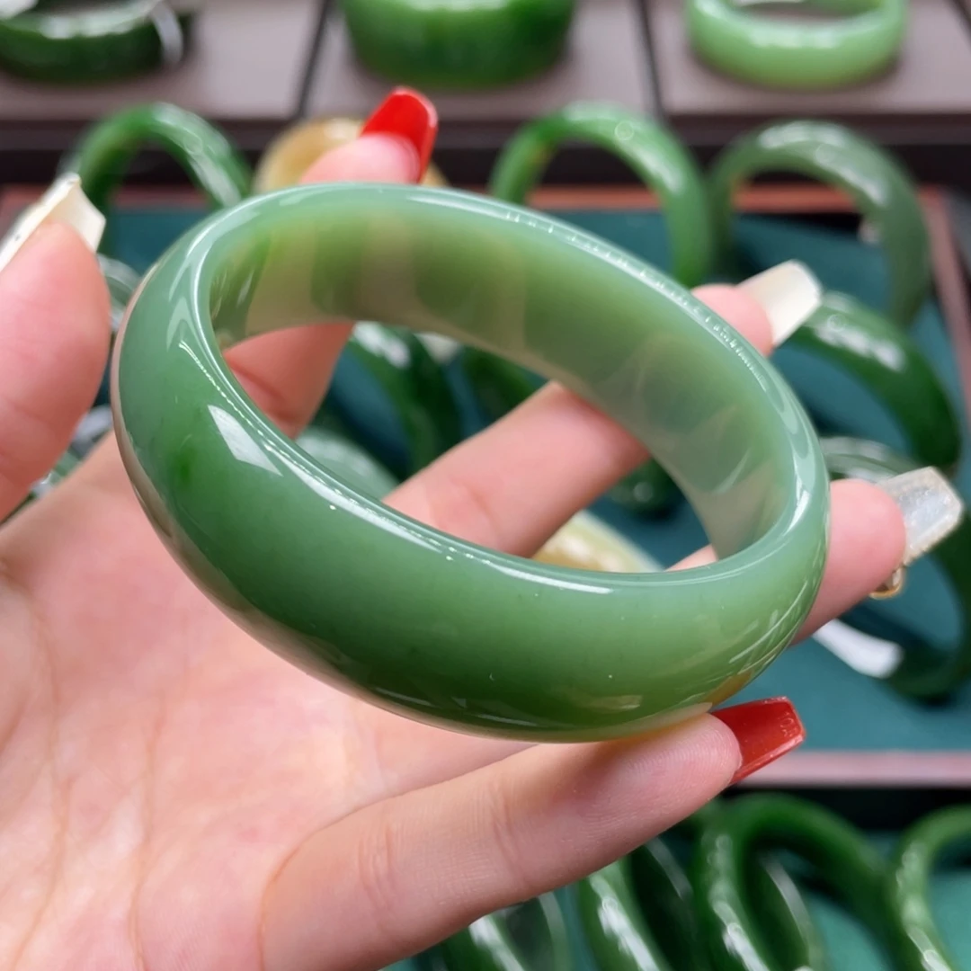 和田玉（碧玉）未镶嵌手镯5758