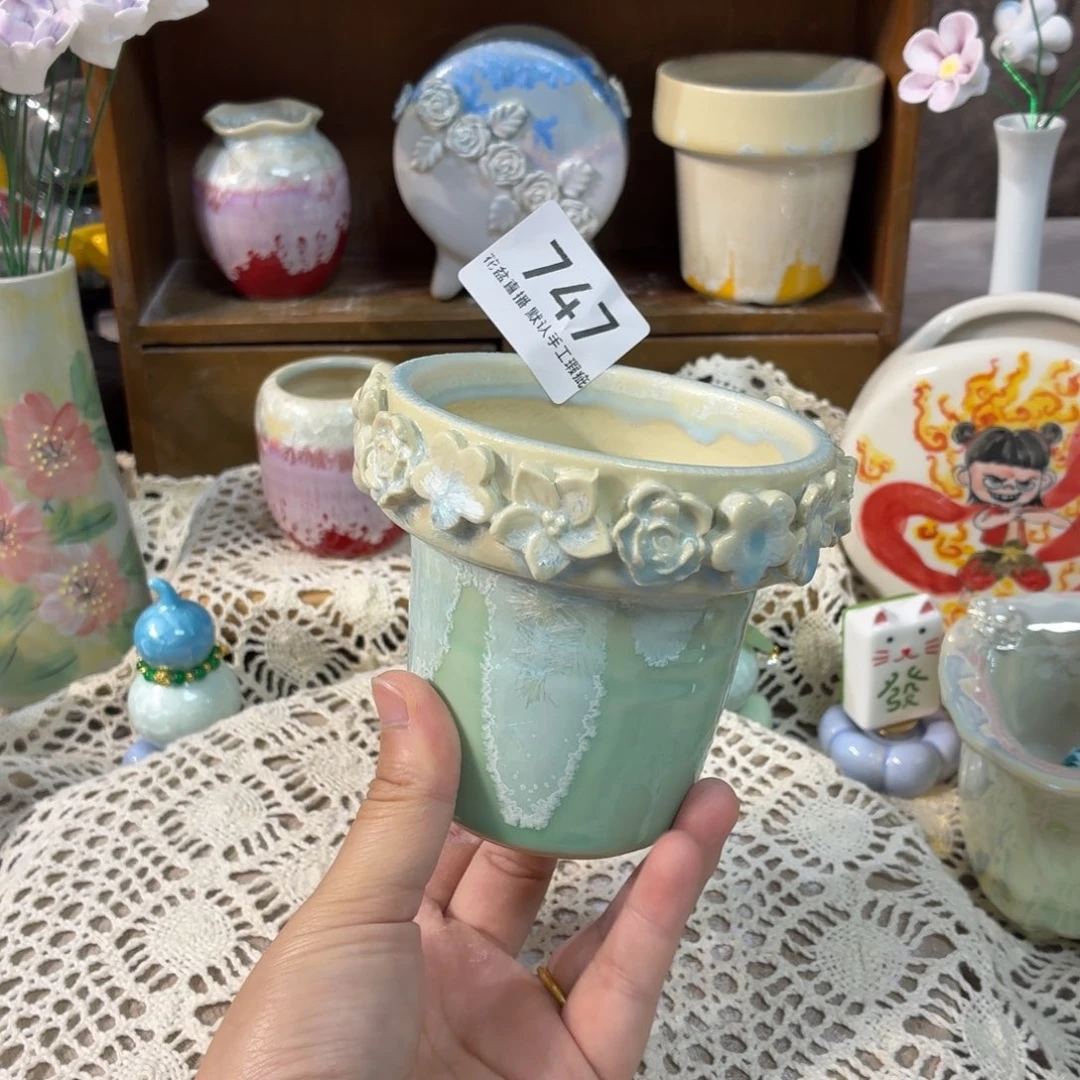 景德镇手工陶瓷花盆