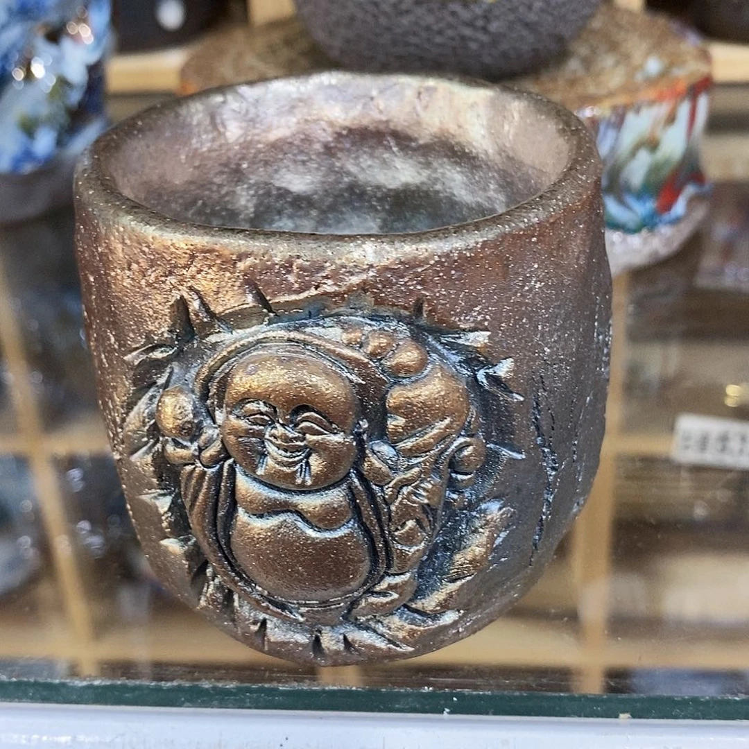 粗陶志野柴烧茶器