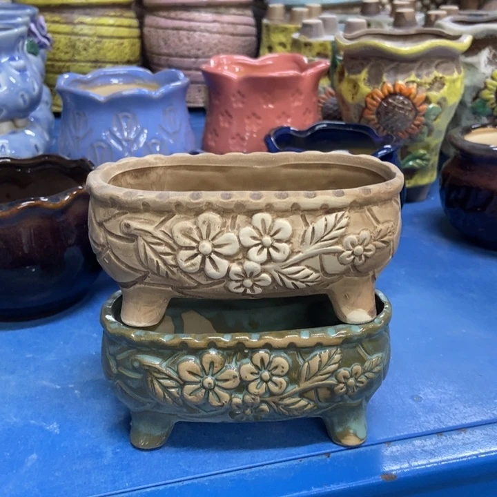 陶瓷花盆单场满9.9发12*5.5*5.5