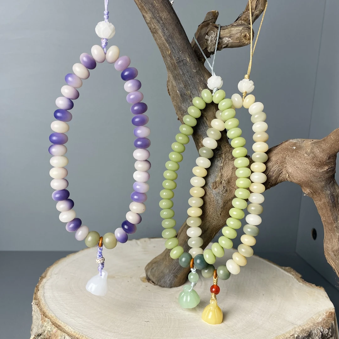 手腕式菩提根手机链挂件男女精致菩提复古莲蓬手机壳挂绳挂饰文玩